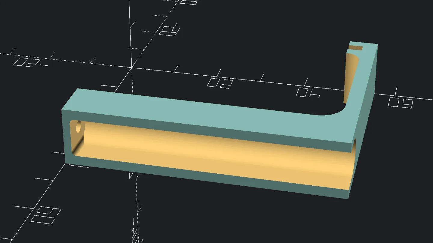 Designing the PCI-E bracket in 
        OpenSCAD